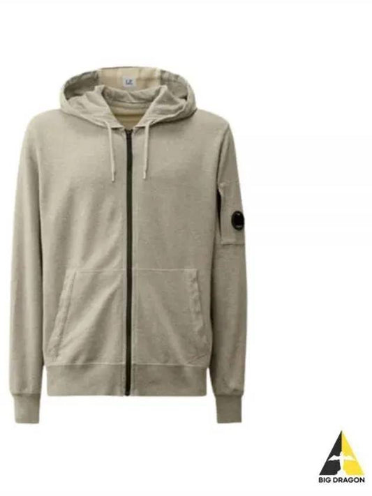 Light Fleece Zip Up Hoodie Grey - CP COMPANY - BALAAN 2