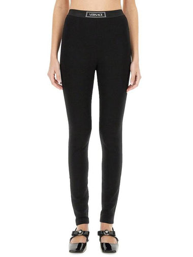 Versace Leggings With Logo - VERSACE - BALAAN 1