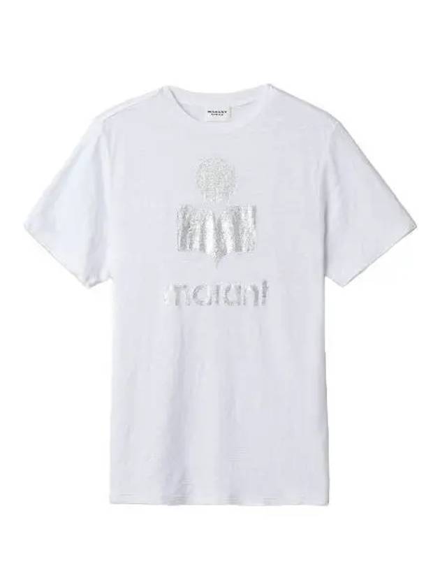 Zwell logo short sleeve t shirt white silver - ISABEL MARANT - BALAAN 1