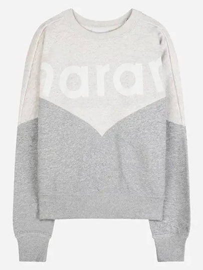 Houston Two-Tone Logo Cotton Sweatshirt Ecru Grey - ISABEL MARANT - BALAAN 2