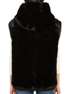 State Bunny Fur Hooded Vest Black - MOOSE KNUCKLES - BALAAN 6