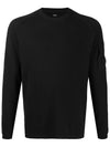 Lens Wappen Crew Neck Knit Top Black - CP COMPANY - BALAAN 2