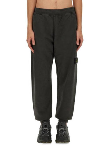 Signature Wappen Patch Cotton Baggy Pants Lead Grey - STONE ISLAND - BALAAN 1