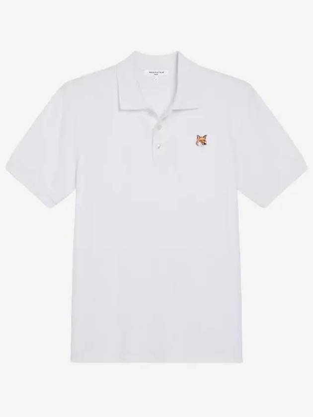 Fox Head Patch Classic Polo Shirt White - MAISON KITSUNE - BALAAN 2