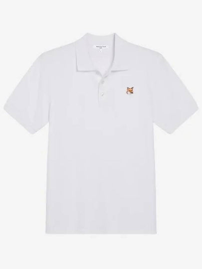 Fox Head Patch Classic Polo Shirt White - MAISON KITSUNE - BALAAN 2