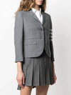 Plain Weave Suiting Classic 4 Bar Jacket Medium Grey - THOM BROWNE - BALAAN 4