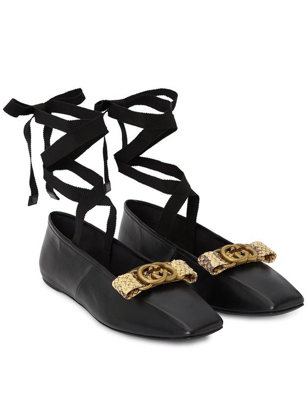 Double G Ballet Flats Black - GUCCI - BALAAN 5