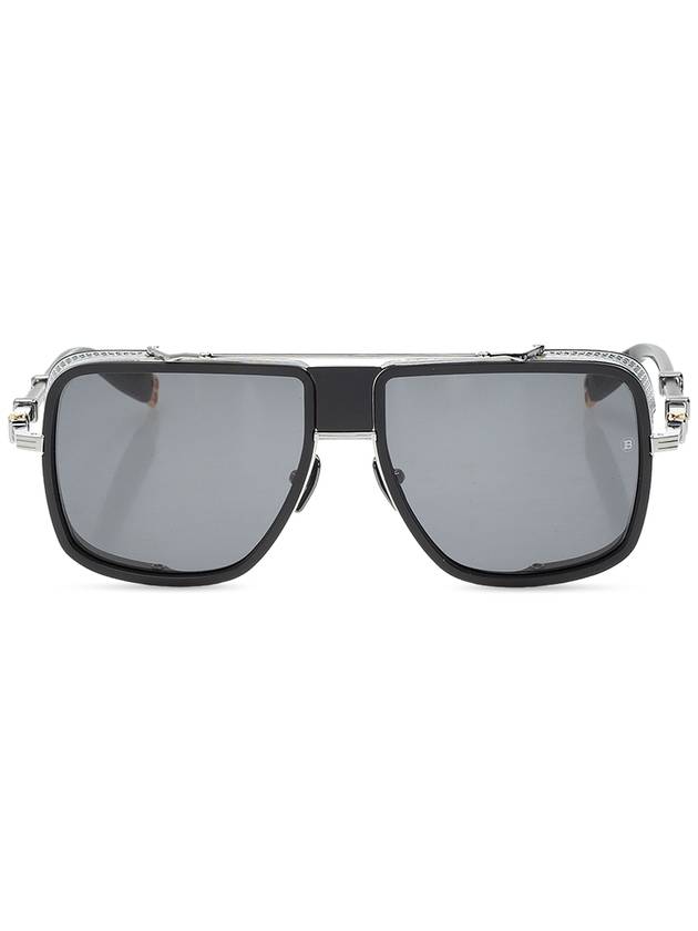 Balmain Sunglasses With Logo, Men's, Silver - BALMAIN - BALAAN 1