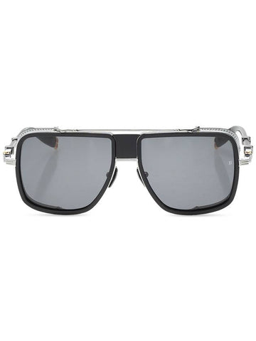 Balmain Sunglasses With Logo, Men's, Silver - BALMAIN - BALAAN 1