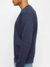 Heart Embroidered Logo Sweatshirt Navy - AMI - BALAAN 4