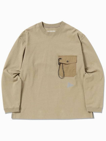 Heavy cotton pocket long sleeve t shirt - AND WANDER - BALAAN 1