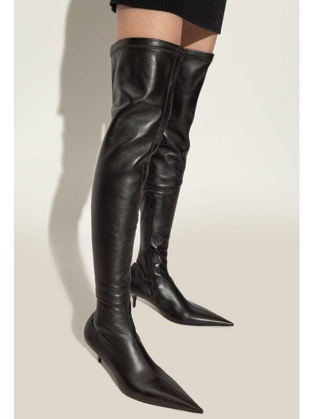 Avenue Nappa Leather Long Boots Black - BALENCIAGA - BALAAN 3