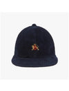 embroided logo corduroy ball cap navy - BARACUTA - BALAAN 3