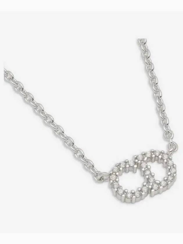 Claire D Rune White Crystal Necklace Silver - DIOR - BALAAN 2