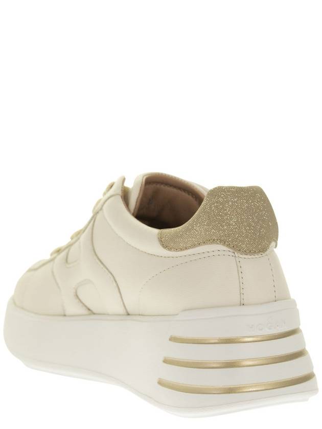 leather low-top sneakers beige - HOGAN - BALAAN 4