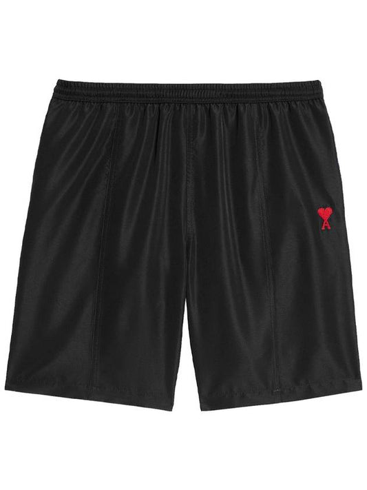 Heart Logo Swim Shorts Black - AMI - BALAAN 2