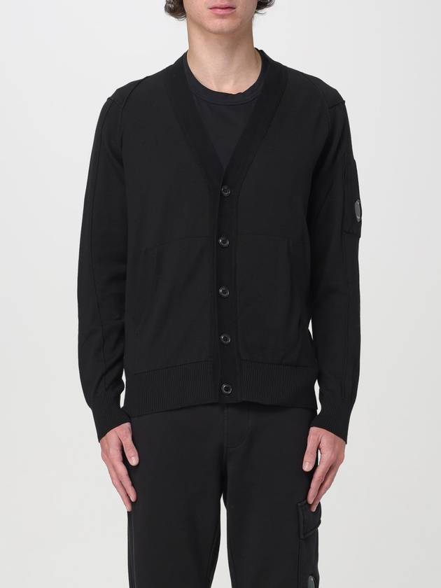 Lens Cotton Cardigan Black - CP COMPANY - BALAAN 5