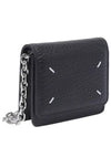 Embroidery Logo Chain Cald Wallet Black - MAISON MARGIELA - BALAAN 4