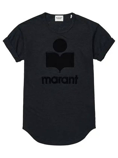 Shortsleeved Tshirt TS0004FA A1N09E 01BK Coldy Linen Logo Women's Shortsleeved Tshirt - ISABEL MARANT - BALAAN 2