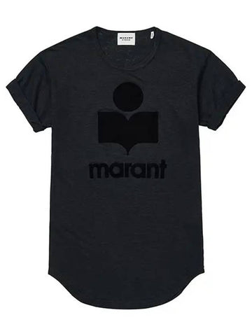 Shortsleeved Tshirt TS0004FA A1N09E 01BK Coldy Linen Logo Women's Shortsleeved Tshirt - ISABEL MARANT - BALAAN 1