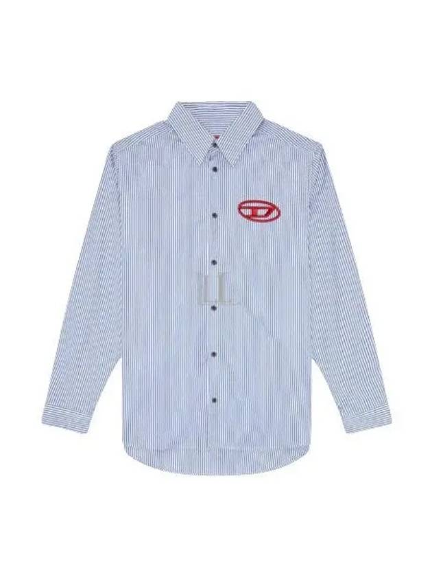 S Simply E Stripe Long Sleeve Shirt Sky Blue - DIESEL - BALAAN 2