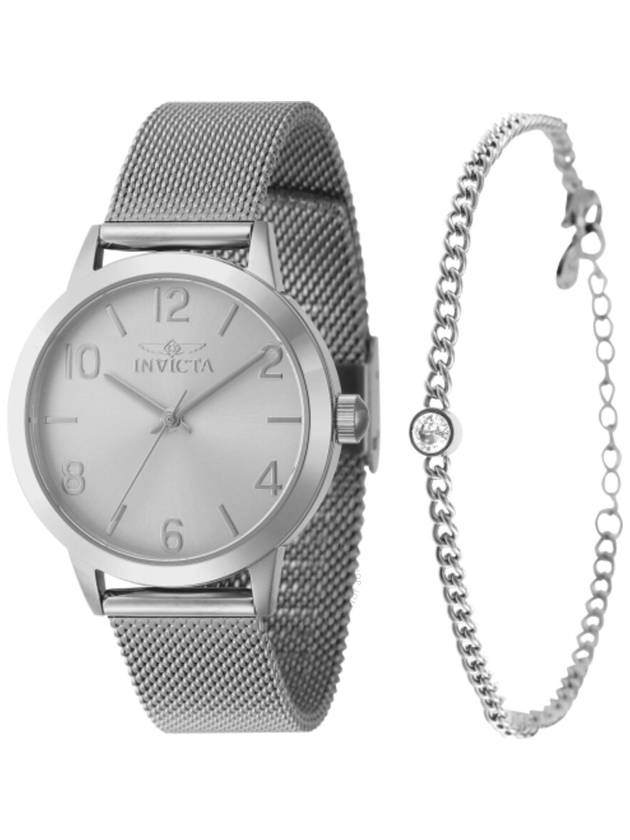 Invicta Wildflower Quartz Silver Dial Ladies Watch 47274 With Bracelet - INVICTA - BALAAN 1