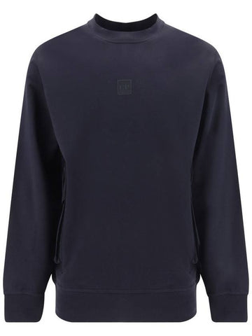 Logo Patch Cargo Pocket Sweatshirt Navy - CP COMPANY - BALAAN 1