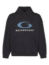 Hooded Sweatshirt 767877TRVC33521 WASHED BLACK BLUE - BALENCIAGA - BALAAN 2