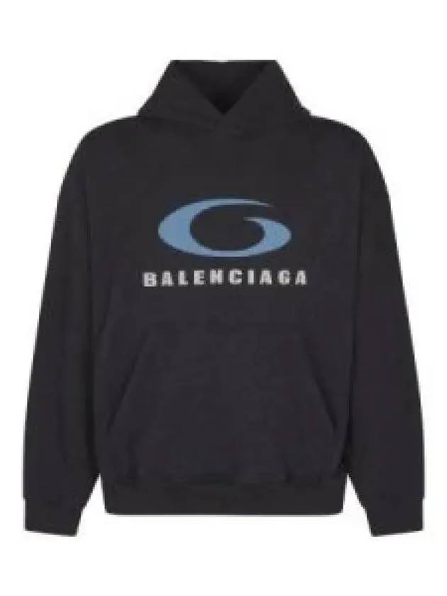 Hooded Sweatshirt 767877TRVC33521 WASHED BLACK BLUE - BALENCIAGA - BALAAN 2