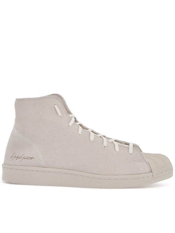 high-top pro model sneakers in light gray suede with velcro closure - Y-3 - BALAAN 1