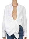 Le Chemise Bahia Tied Sash Shirt White - JACQUEMUS - BALAAN 4