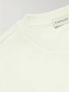 Large logo embroidered cotton sweatshirt off white 8G00014 809KR 90S - MONCLER - BALAAN 5