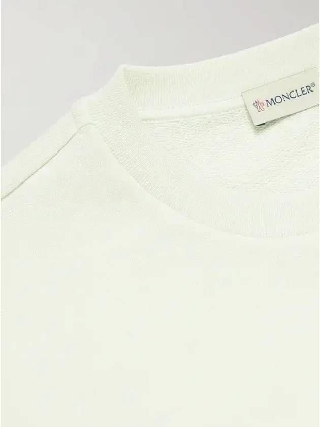 Large logo embroidered cotton sweatshirt off white 8G00014 809KR 90S - MONCLER - BALAAN 5