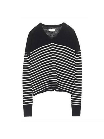 Daphne Linen Knit Long Sleeve T Shirt Black - ISABEL MARANT - BALAAN 1