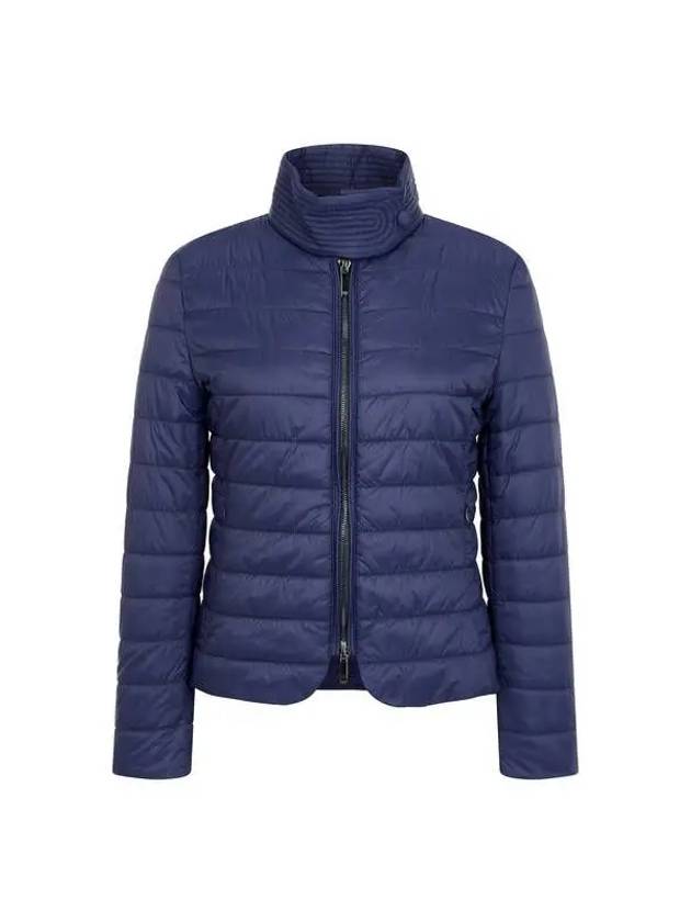 Women s high neck zip up quilted jacket light navy - EMPORIO ARMANI - BALAAN 1