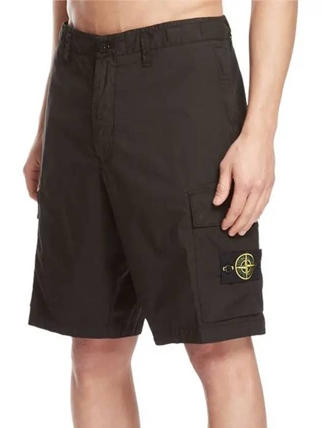 Light Stretch Cotton Bermuda Shorts Black - STONE ISLAND - BALAAN 2