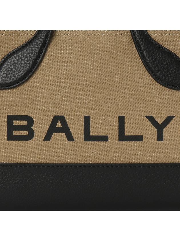 Logo Print Mini Tote Bag Black Sand - BALLY - BALAAN 9