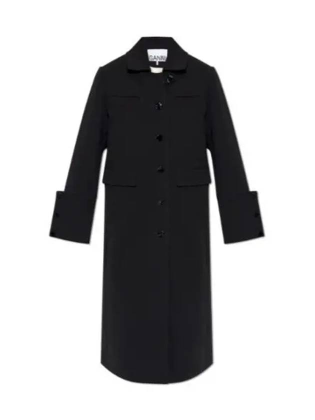 Coat F9606 099 BLACK - GANNI - BALAAN 2