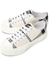 Check Cotton Low Top Sneakers Black White - BURBERRY - BALAAN 2