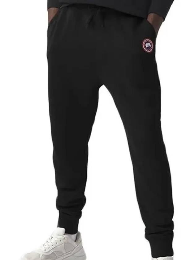 Men's Huron Logo Jogger Pants Black - CANADA GOOSE - BALAAN 2