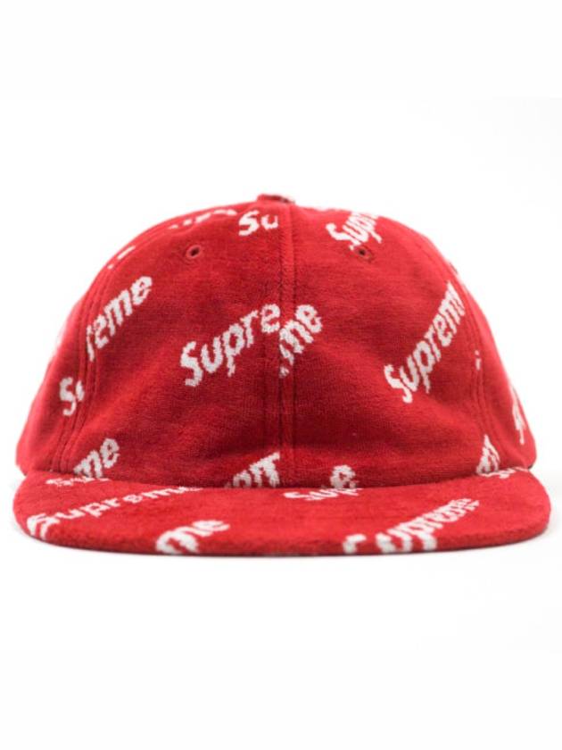 velor diagonal logo 6panel red VELOUR DIAGONAL LOGO 6PANEL - SUPREME - BALAAN 1