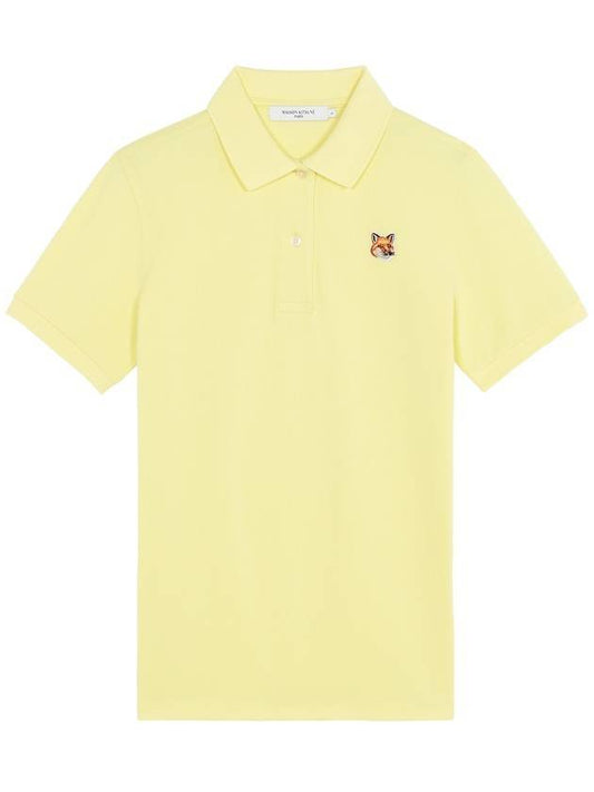 Fox Head Patch Classic Short Sleeve PK Shirt Light Yellow - MAISON KITSUNE - BALAAN 1