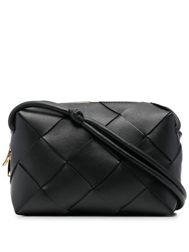 Cassette Intrecciato Small Cross Bag Black - BOTTEGA VENETA - BALAAN 2