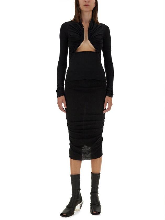 Rick Owens Skirt With Drape - RICK OWENS - BALAAN 2