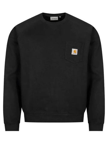 Logo Patch Pocket Sweatshirt Black I030903 89XX - CARHARTT - BALAAN 1