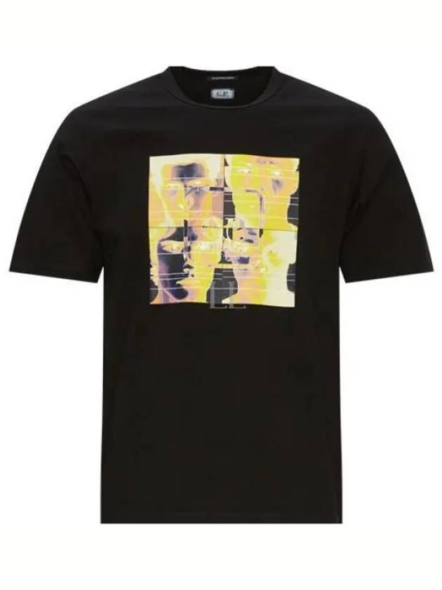 Metropolis Series Mercerized Jersey Graphic Short Sleeve T-Shirt Black - CP COMPANY - BALAAN 2