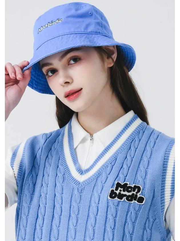 Script color bucket hat BLUE - MONBIRDIE GOLF - BALAAN 7