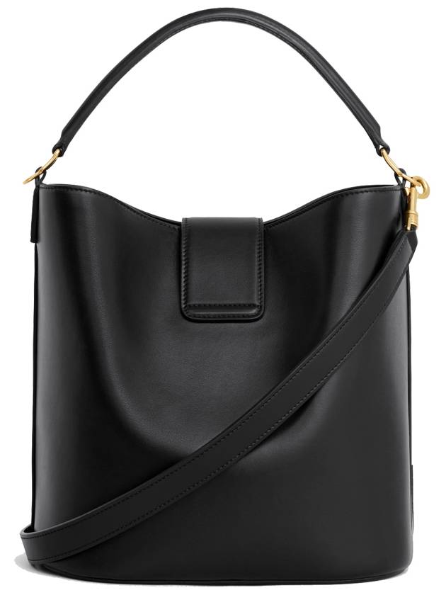 Medium Louise Bag Smooth Calfskin Shoulder Bag Black - CELINE - BALAAN 3