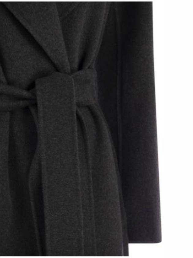 Poldo Wool Robe Style Single Coat Dark Grey - MAX MARA - BALAAN 5