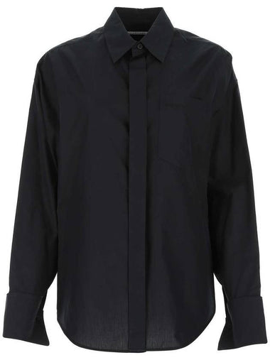 Women's Poplin Allover Shirt Black - BALENCIAGA - BALAAN 1